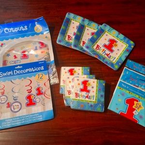 Birthday boy first birthday decorations